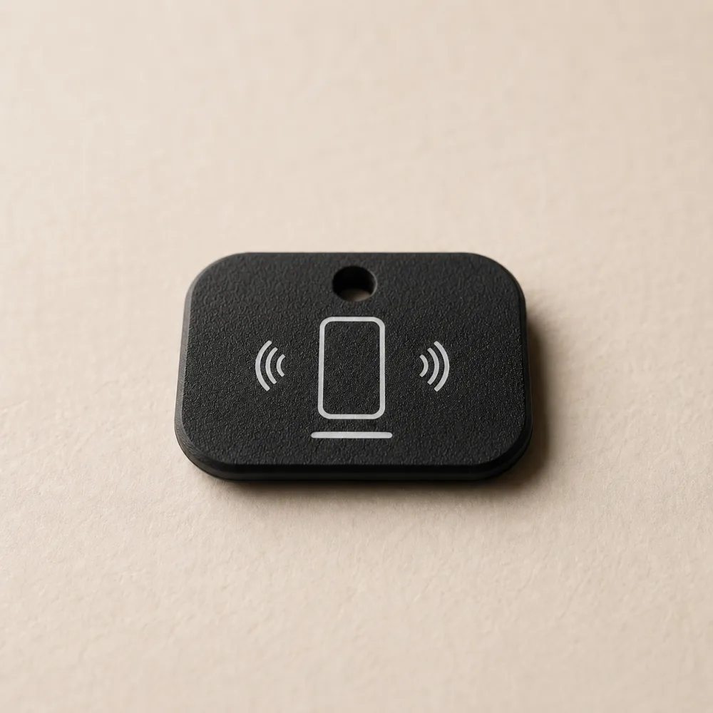 Zawieszka NFC PupiLink — tył z symbolem NFC